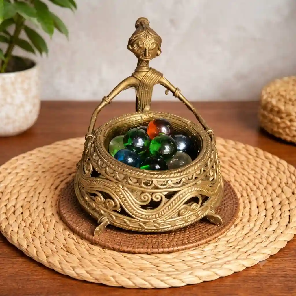 Exquisite Dokra Handcrafted Antique Table Décor
