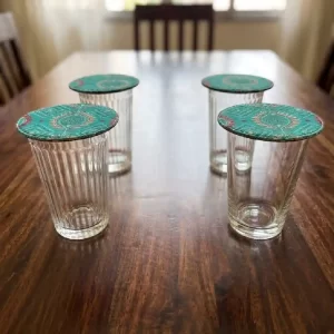 Elegant Hand Stitched Kantha Coaster Set