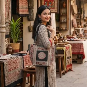 Shantiniketan Art Leather Shoulder Bag