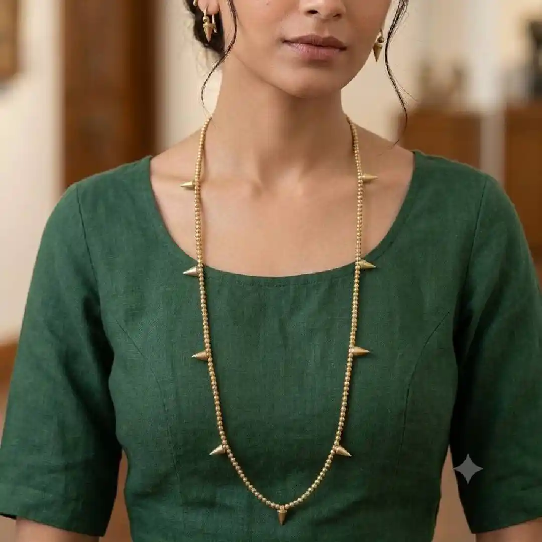 Handcrafted Dokra Long Necklace Set