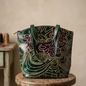 Artisan Bloom Shantiniketan Leather Shoulder Bag