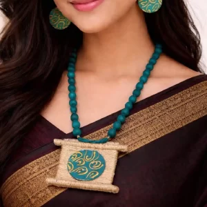 Designer Jute Statement Necklace Set