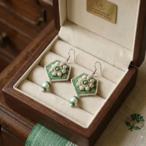 Green Grace Handcrafted Jute Necklace Set