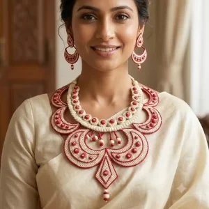 Exclusive Handcrafted Jute Necklace Set