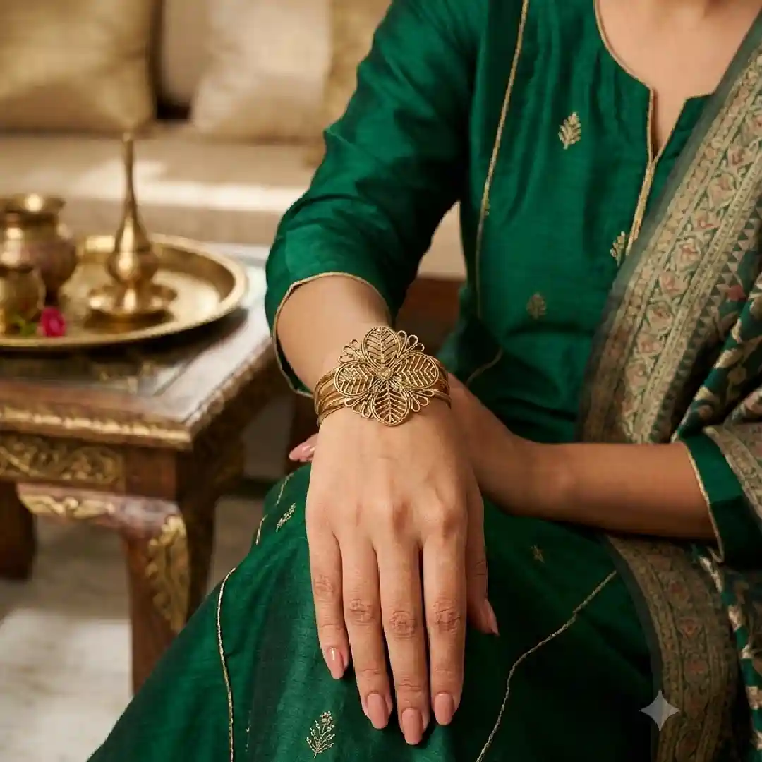 Antique Grace Dokra Bangle