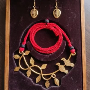 Dokra Bird & Leaf Necklace Set - Pure Folk Elegance