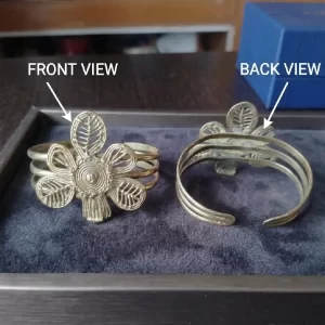 Dokra Floral Elegance Adjustable Bangle