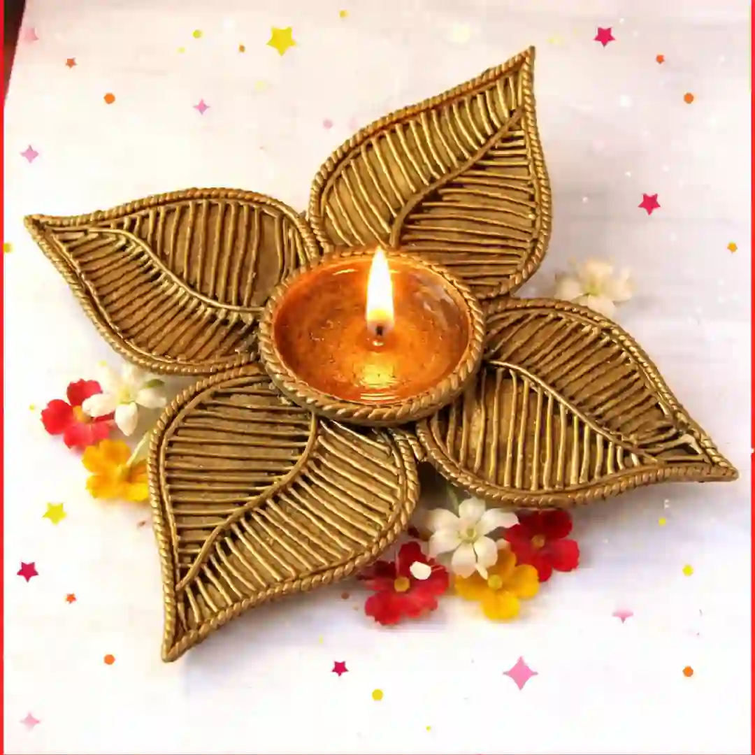 Dokra Floral Tea light Candle Holder