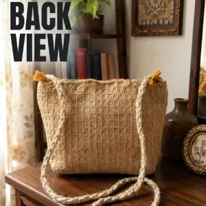 Multicolour Handcrafted Jute Sling Bag