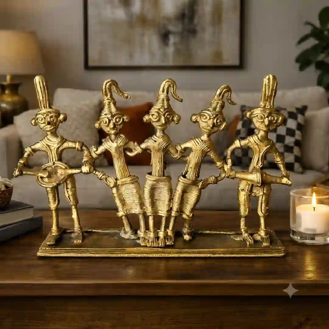 Handcrafted Dokra Musicians Tabletop Décor