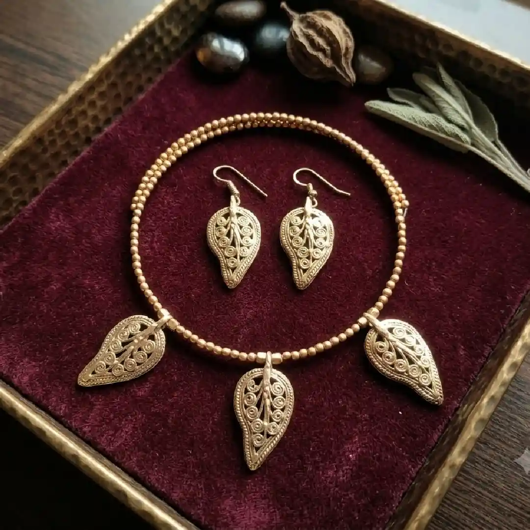 Stunning Dokra Tribal Necklace Set