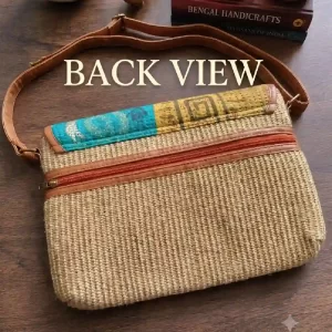 Rustic Heritage Jute Shoulder Bag