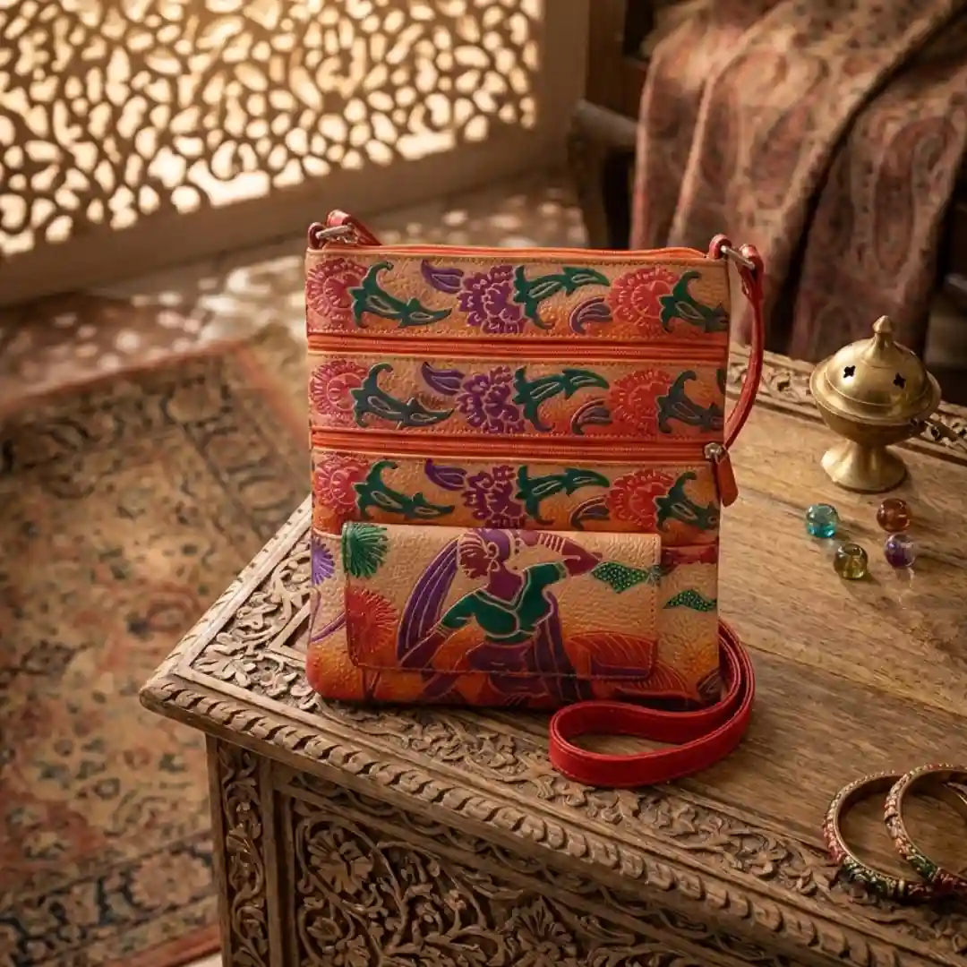 Artisan Elegance Shantiniketan Leather Sling Bag