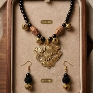 Dokra Fusion Necklace and Earrings Set