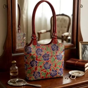 Heritage Charm Shantiniketan Leather Shoulder Bag